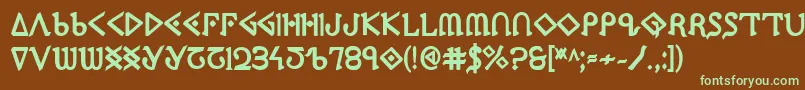 PresleyPressExtrabold Font – Green Fonts on Brown Background