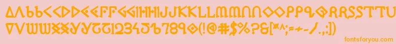 PresleyPressExtrabold Font – Orange Fonts on Pink Background