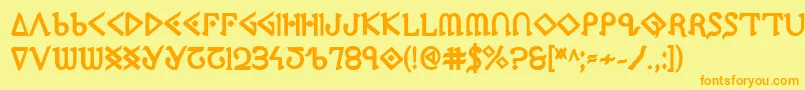 PresleyPressExtrabold Font – Orange Fonts on Yellow Background