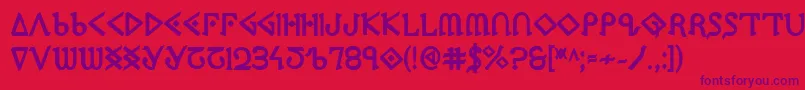 PresleyPressExtrabold Font – Purple Fonts on Red Background