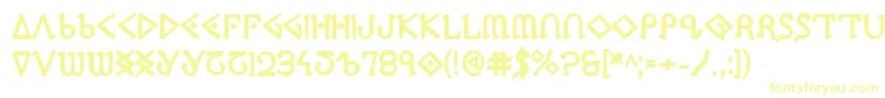 PresleyPressExtrabold-fontti – keltaiset fontit
