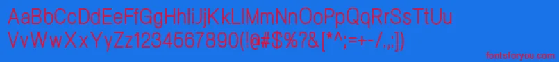 NeogramRegularcnd Font – Red Fonts on Blue Background