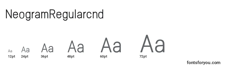NeogramRegularcnd Font Sizes