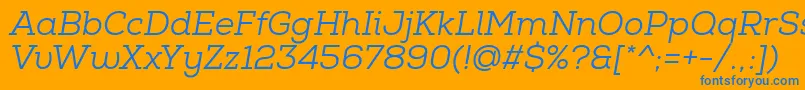 NexaSlabBookItalic Font – Blue Fonts on Orange Background