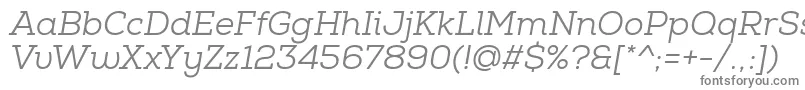 NexaSlabBookItalic-fontti – harmaat fontit