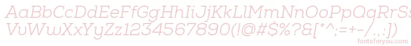 NexaSlabBookItalic Font – Pink Fonts on White Background