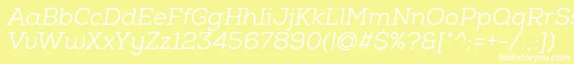 NexaSlabBookItalic Font – White Fonts on Yellow Background