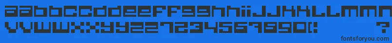 QuadrronRegular Font – Black Fonts on Blue Background