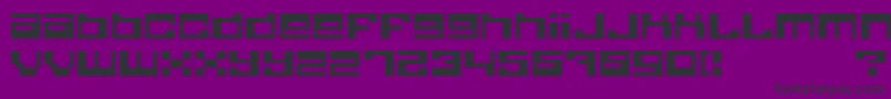 QuadrronRegular-fontti – mustat fontit violetilla taustalla