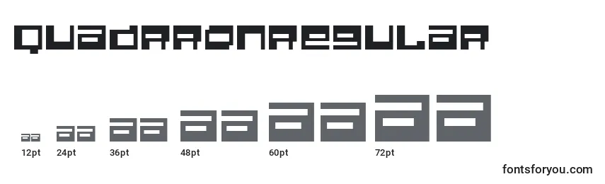 Размеры шрифта QuadrronRegular