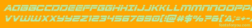 Stardusterlaserital Font – Green Fonts on Orange Background