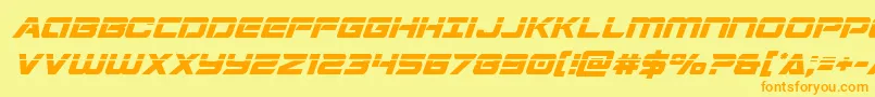 Stardusterlaserital Font – Orange Fonts on Yellow Background