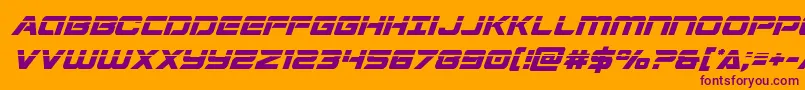 Stardusterlaserital Font – Purple Fonts on Orange Background