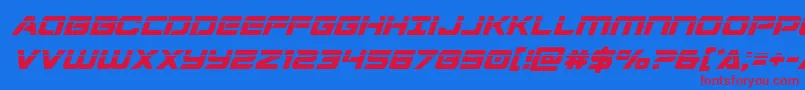 Stardusterlaserital Font – Red Fonts on Blue Background