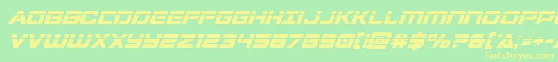 Stardusterlaserital Font – Yellow Fonts on Green Background