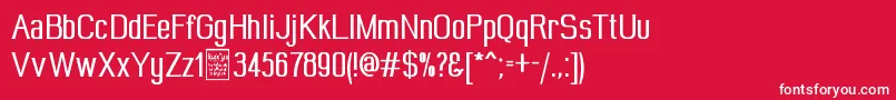 WideroyDemo Font – White Fonts on Red Background