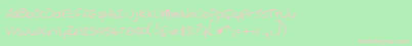 WolfRegular Font – Pink Fonts on Green Background