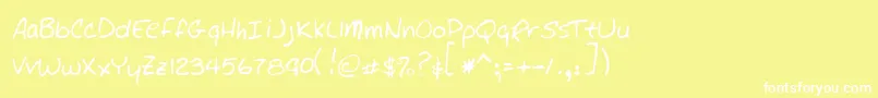 WolfRegular Font – White Fonts on Yellow Background