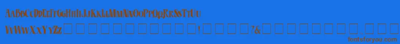 Шрифт CdEsotericPlain – коричневые шрифты на синем фоне