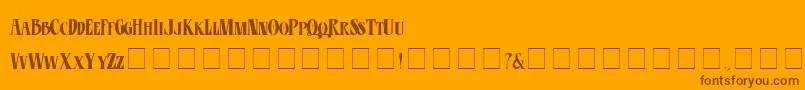 Шрифт CdEsotericPlain – коричневые шрифты на оранжевом фоне