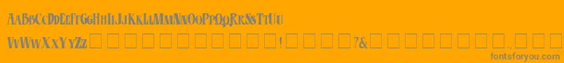 フォントCdEsotericPlain – オレンジの背景に灰色の文字