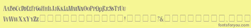 Шрифт CdEsotericPlain – серые шрифты на жёлтом фоне