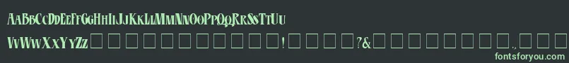 Fonte CdEsotericPlain – fontes verdes em um fundo preto