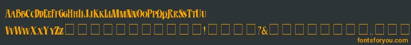 Fonte CdEsotericPlain – fontes laranjas em um fundo preto
