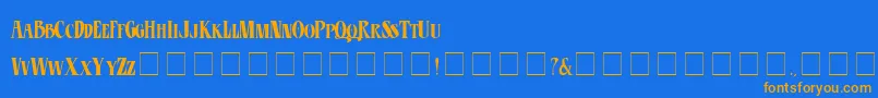 Шрифт CdEsotericPlain – оранжевые шрифты на синем фоне