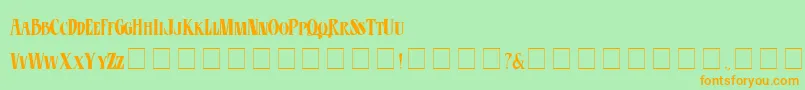 CdEsotericPlain Font – Orange Fonts on Green Background