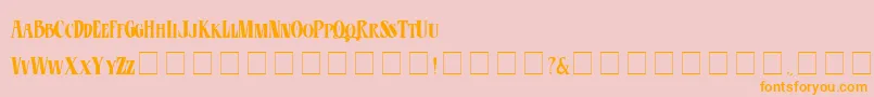 CdEsotericPlain Font – Orange Fonts on Pink Background