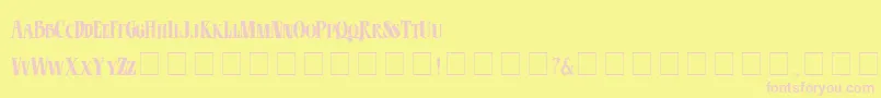 Czcionka CdEsotericPlain – różowe czcionki na żółtym tle
