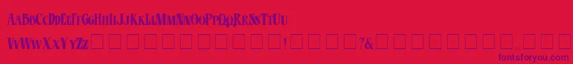 CdEsotericPlain Font – Purple Fonts on Red Background