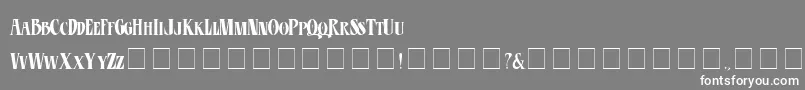 フォントCdEsotericPlain – 灰色の背景に白い文字