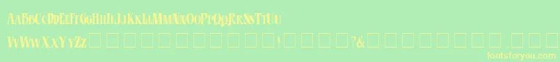 CdEsotericPlain Font – Yellow Fonts on Green Background