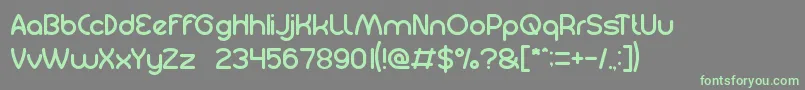 GuitarAcoustic Font – Green Fonts on Gray Background