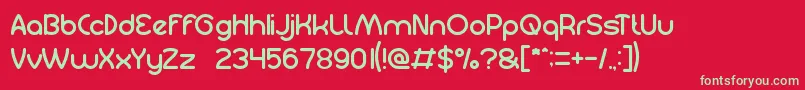 GuitarAcoustic Font – Green Fonts on Red Background