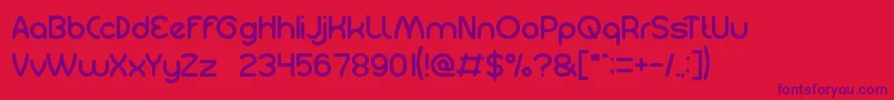 GuitarAcoustic Font – Purple Fonts on Red Background