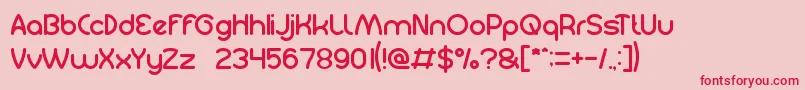GuitarAcoustic Font – Red Fonts on Pink Background
