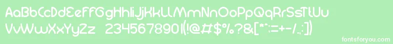 GuitarAcoustic Font – White Fonts on Green Background