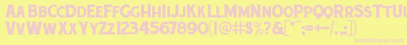 Czcionka ChuckNoon – różowe czcionki na żółtym tle