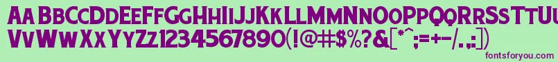 ChuckNoon Font – Purple Fonts on Green Background
