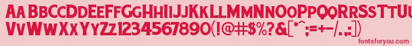 En savoir plus sur la police ChuckNoon Police ChuckNoon – polices rouges sur fond rose