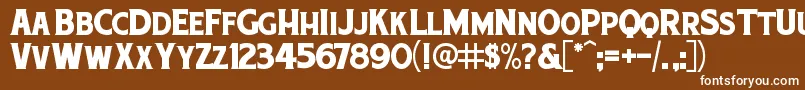 ChuckNoon Font – White Fonts on Brown Background