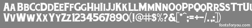 フォントChuckNoon – 灰色の背景に白い文字