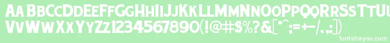 ChuckNoon Font – White Fonts on Green Background