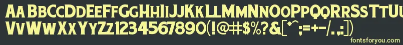 ChuckNoon Font – Yellow Fonts on Black Background