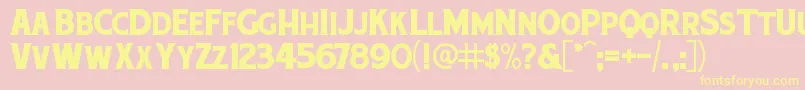 ChuckNoon Font – Yellow Fonts on Pink Background