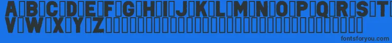 PunkRockColorFill Font – Black Fonts on Blue Background