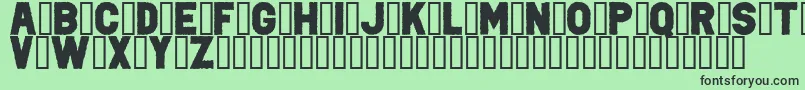 Czcionka PunkRockColorFill – czarne czcionki na zielonym tle